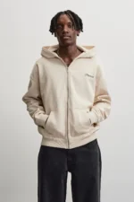 Carloforte Oversized Sweat Jacket Washed Cream ف؎