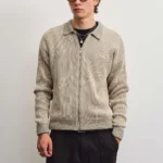 Haflong Knit Zip Jacket Flint Grey