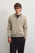 Haflong Knit Zip Jacket Flint Grey