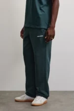 Logo Wide Sweat Pants Washed Dark Teal f