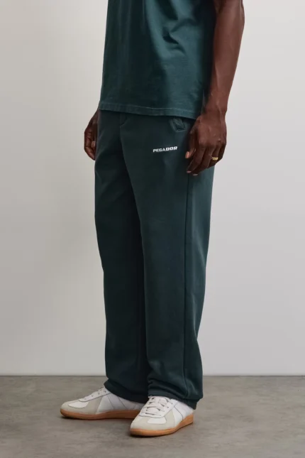 Logo Wide Sweat Pants Washed Dark Teal f