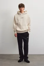 Oversized Hoodie Washed Cream hy