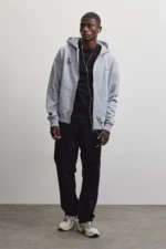 Sweat Jacket Grey Melange گ