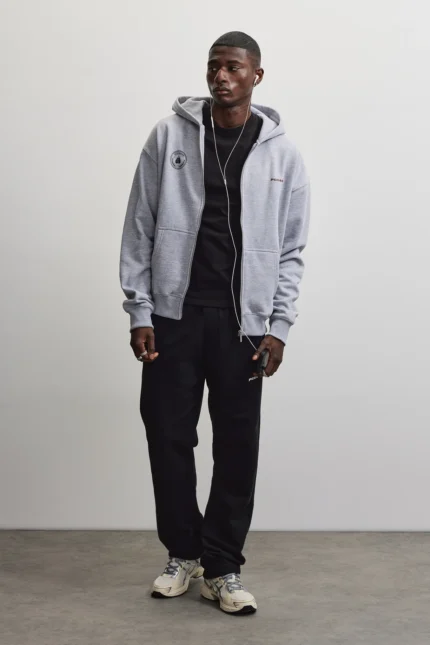 Sweat Jacket Grey Melange گ