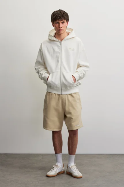 Sweat Jacket Washed Warm White g