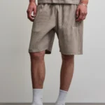 Troy Plissee Shorts Warm Taupe