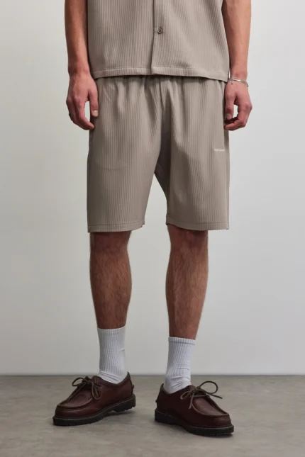 Troy Plissee Shorts Warm Taupe g
