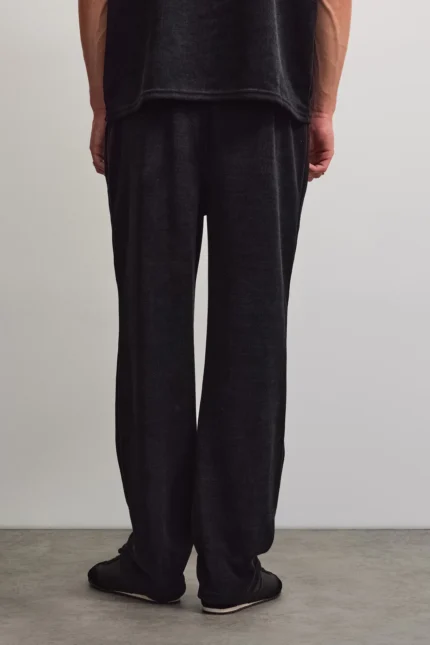 Wide Soft Rib Pants Black vg