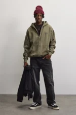 acket Washed Faded Olive t