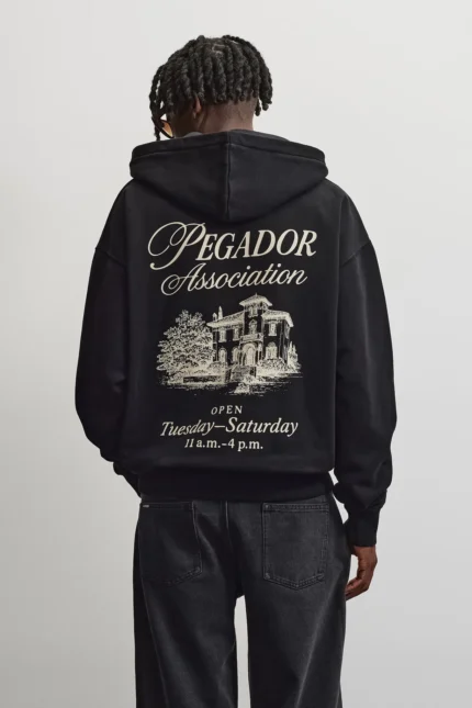 versized Sweat Jacket Washed Black